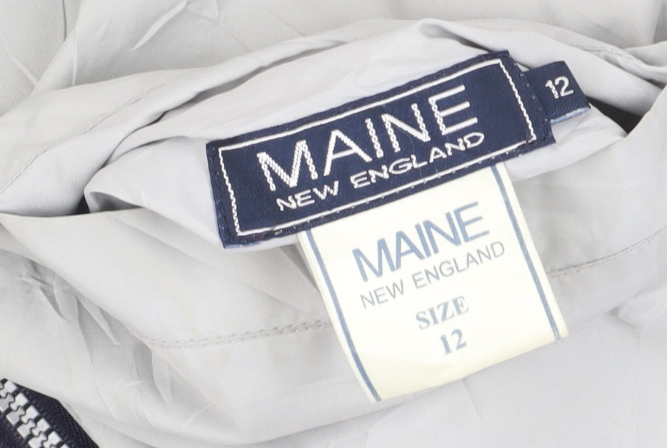 Maine New England Women's White Hooded Waistcoat Vest Size 12