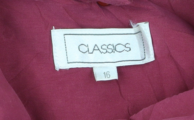 Classics Women's Red Basic Jacket Size 16
