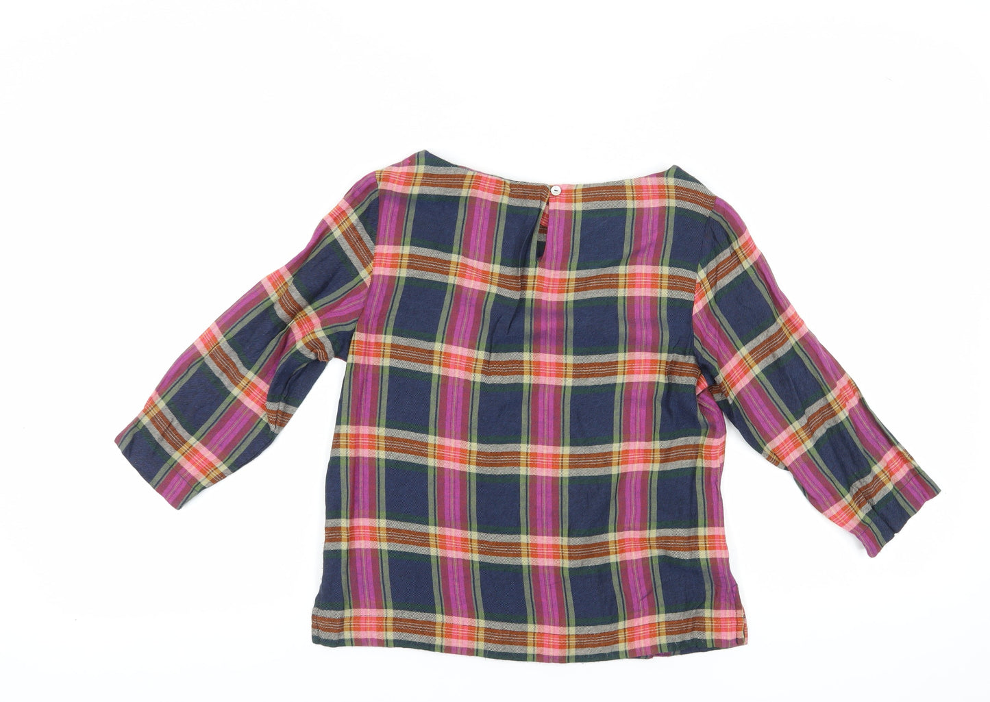 Laura Ashley Women's Multicoloured Plaid Blouse Size 8