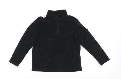 TOG24 Boys Black Fleece Pullover Hoodie 9-10 Years