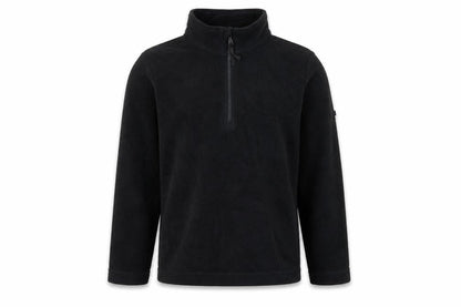 Front view of TOG24 boys’ black fleece pullover hoodie 9-10 years