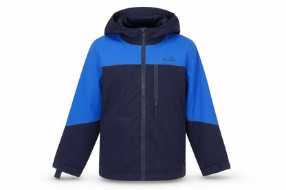 Front view of Peter Storm boys’ blue hooded jacket 7-8 years