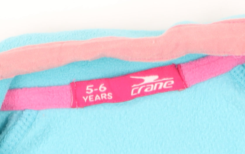 Crane Girls Blue 1/2 Zip Fleece Sweatshirt 5-6 Years