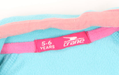 Crane Girls Blue 1/2 Zip Fleece Sweatshirt 5-6 Years