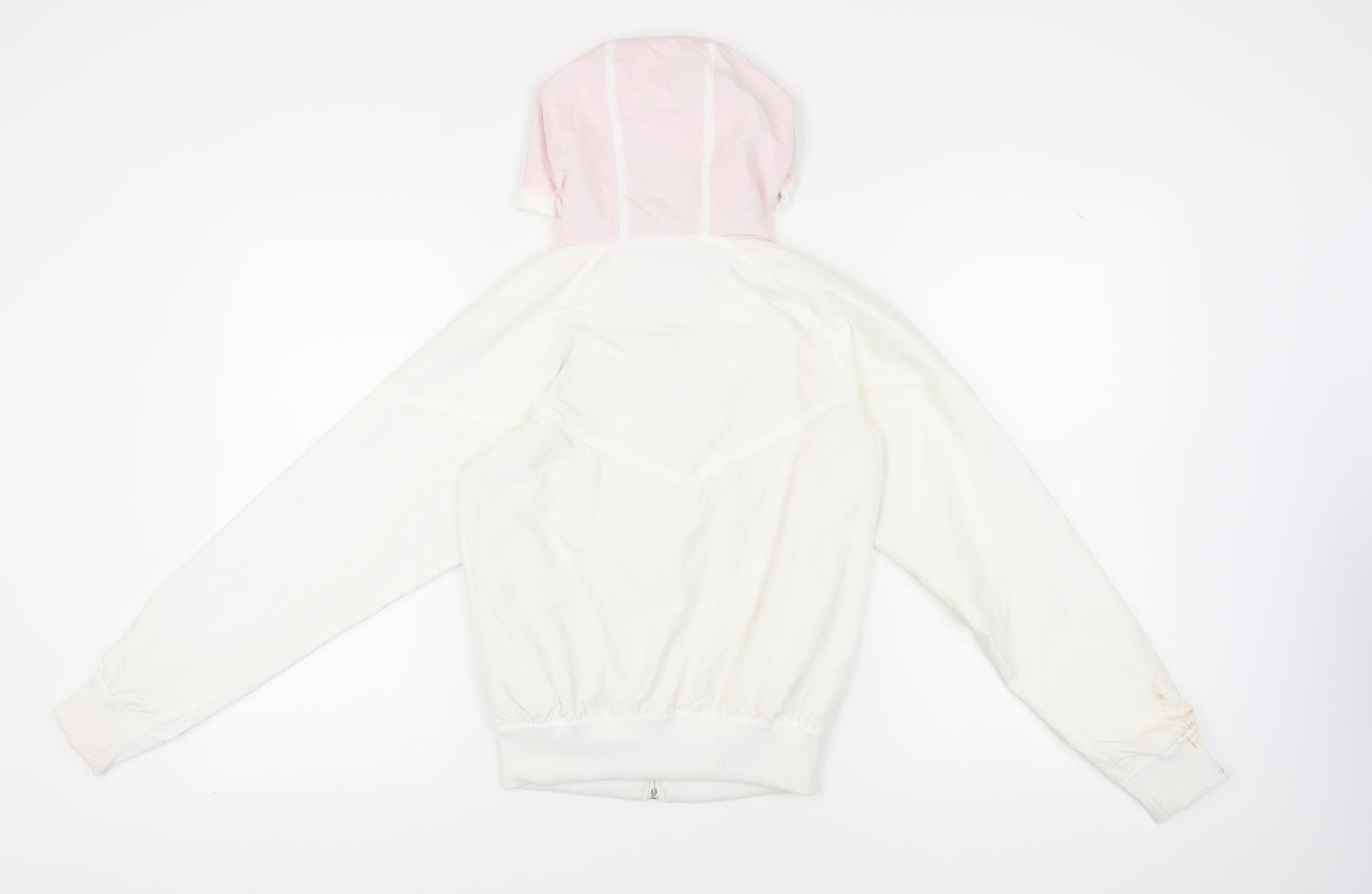 Lonsdale Women's White Hooded Jacket Size 10 Casual