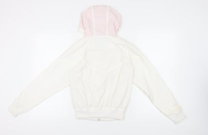 Lonsdale Women's White Hooded Jacket Size 10 Casual