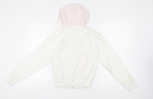 Lonsdale Women's White Hooded Jacket Size 10 Casual