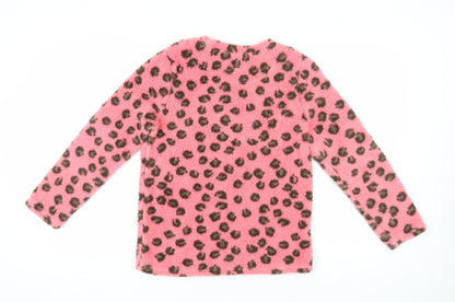 Disney Women's Pink Animal Print Fleece Pyjama Top XS
