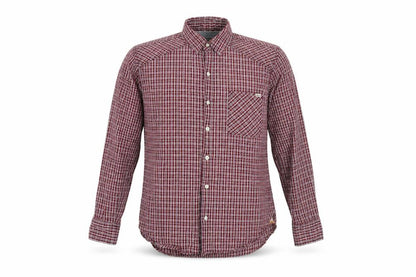 Front view of Vintage Co. Men's Red Check Long Sleeve Shirt L
