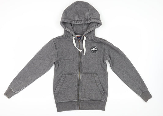 Mens UK Size XS SoulCal & Co Grey Full Zip Hoodie