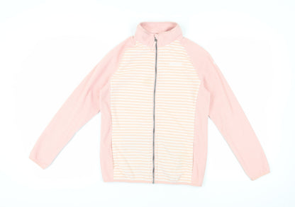 Craghoppers Girls Pink Striped Fleece Jacket 13 Years