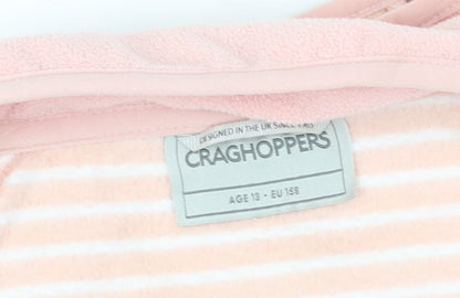 Craghoppers Girls Pink Striped Fleece Jacket 13 Years