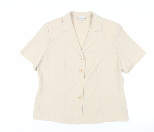 Eastex Women's Beige Short Sleeve Blazer UK 16