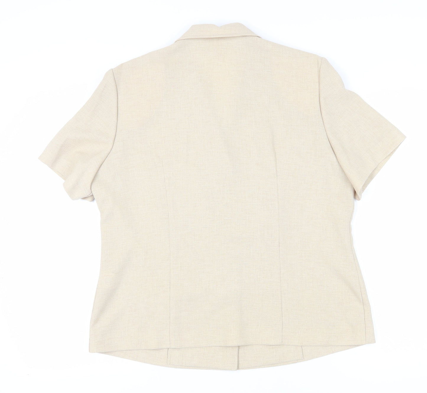 Eastex Women's Beige Short Sleeve Blazer UK 16