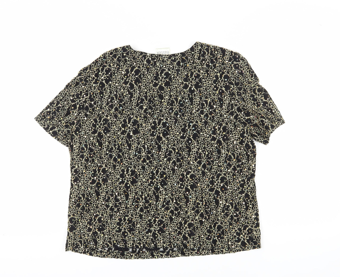 Womens UK Size 16 Eastex Black  Blouse