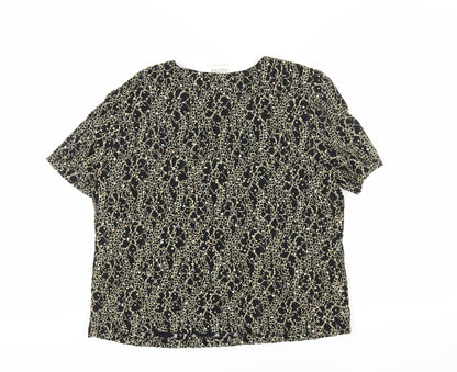 Womens UK Size 16 Eastex Black  Blouse