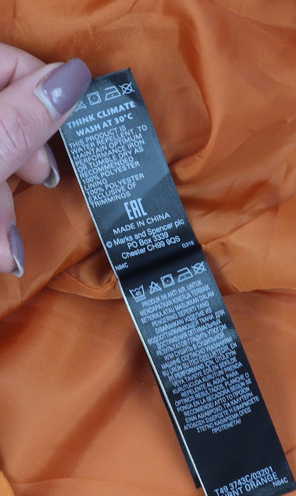 Marks and Spencer Women's Orange Anorak Jacket Size 14