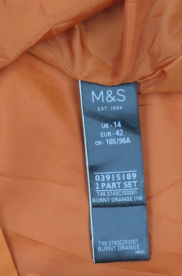 Marks and Spencer Women's Orange Anorak Jacket Size 14