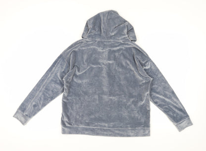 John Lewis & Partners Women's Grey Henley Hoodie Size 12