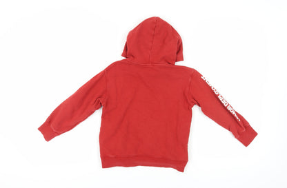 Uniqlo Boys Red Iron Man Hoodie, Size 7-8 Years, Marvel Print