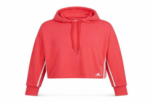 Front view of Adidas Women's Red Pullover Hoodie - L - Casual Comfort