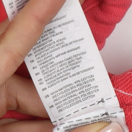 Adidas Women's Red Pullover Hoodie - L - Casual Comfort