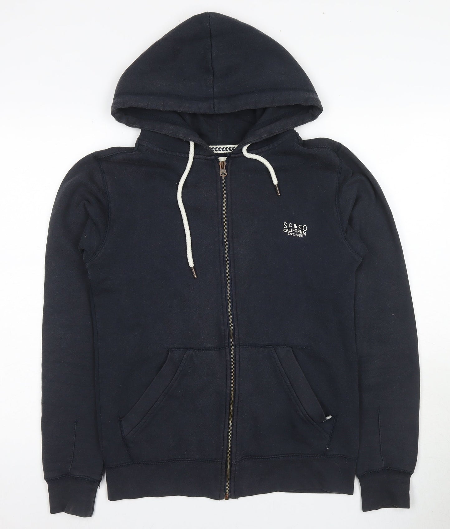 Mens UK Size S Soulcal & Co Black Full Zip Hoodie
