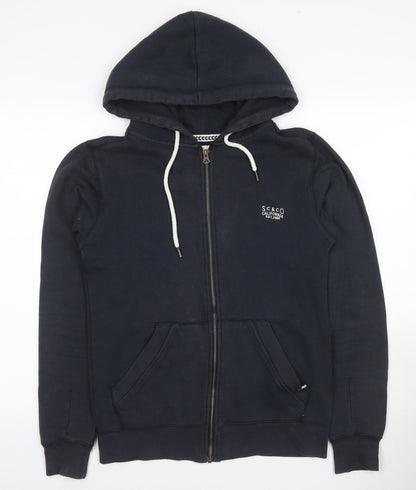 Mens UK Size S Soulcal & Co Black Full Zip Hoodie