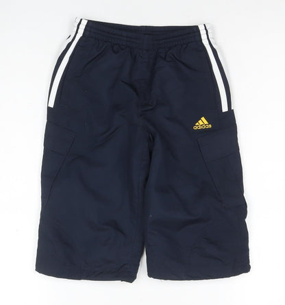 Adidas Men's Blue Athletic Shorts, Size 116