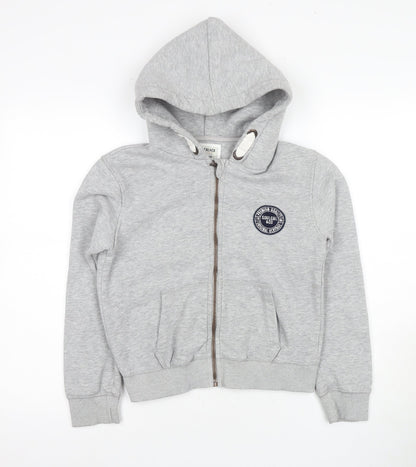 SoulCal & Co Boys Grey Full Zip Hoodie - 13 Years, Logo Accent