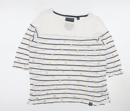Womens UK Size S Superdry White Basic T-Shirt