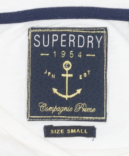 Womens UK Size S Superdry White Basic T-Shirt