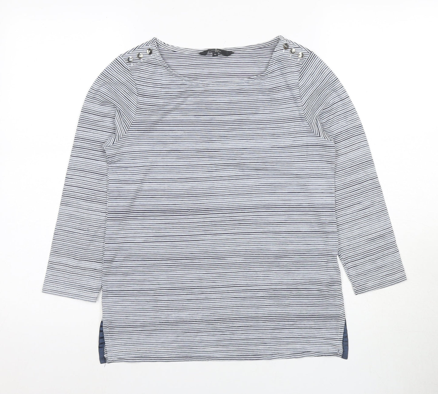 Jasper Conran Women's Blue Striped T-Shirt, Size 10