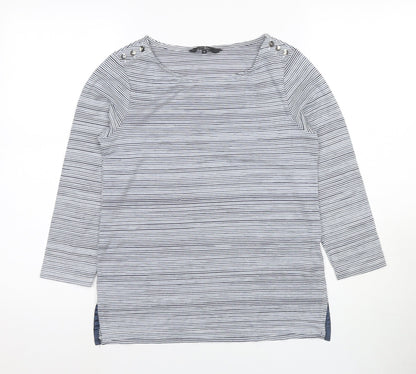 Jasper Conran Women's Blue Striped T-Shirt, Size 10