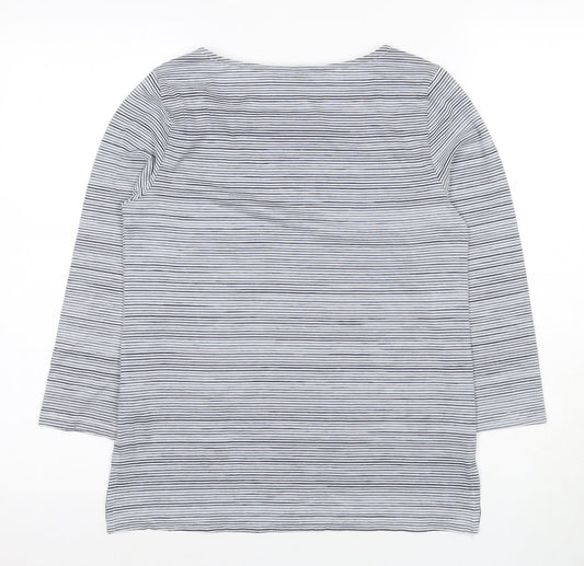 Jasper Conran Women's Blue Striped T-Shirt, Size 10