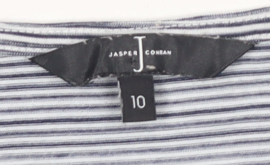 Jasper Conran Women's Blue Striped T-Shirt, Size 10