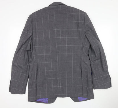 Mens UK Size 40 Moss Regular Grey Suit Jacket