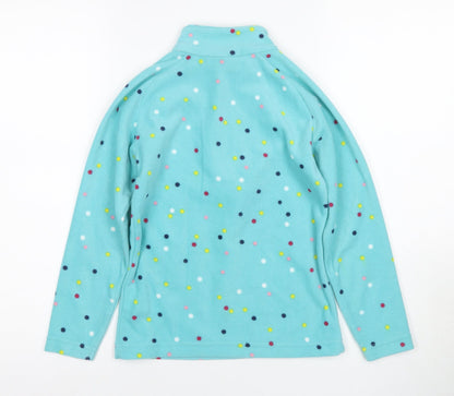 Mountain Warehouse Girls' Blue Spotted Fleece Pullover Sweatshirt