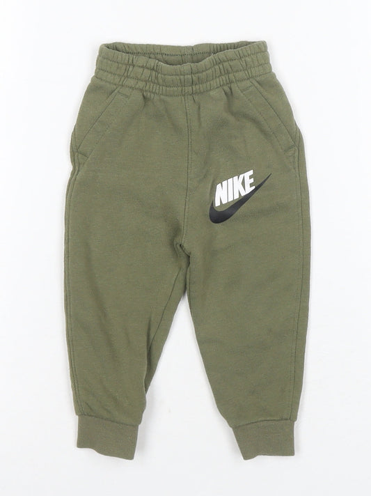 Nike Unisex Baby Green Jogger Trousers, 12 Months
