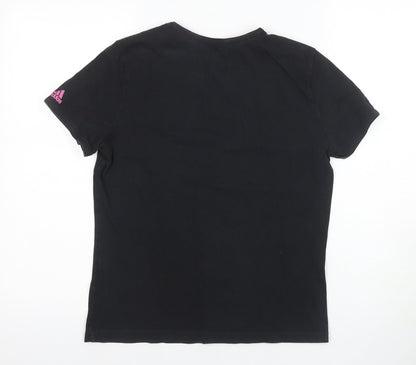 Womens UK Size 10 adidas Black Basic T-Shirt