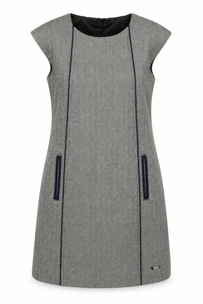Superdry Women's Grey Tweed Sheath Dress S