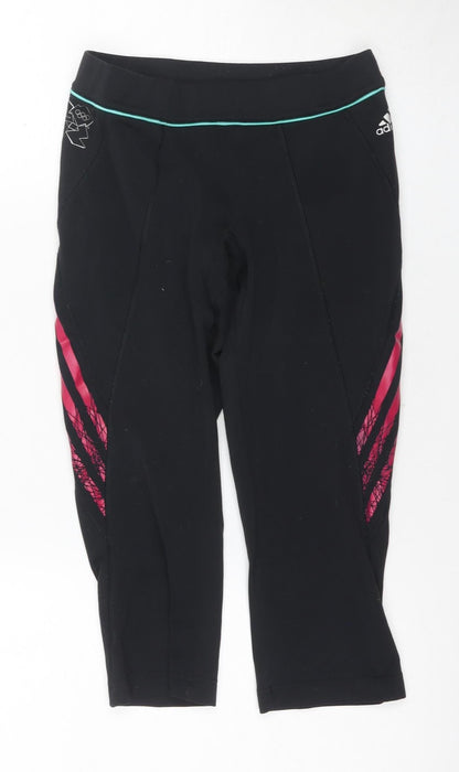 Adidas Women's Black Compression Leggings Size 8 - Sports Performance