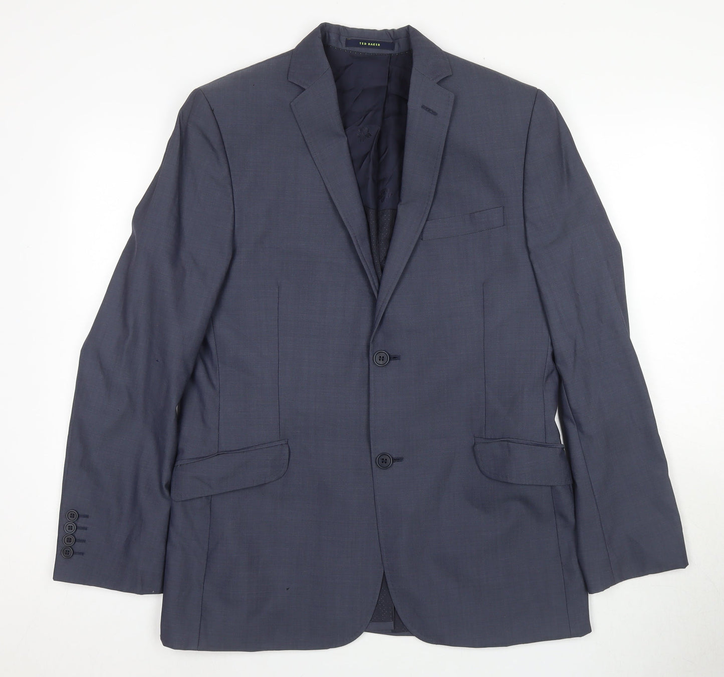 Mens UK Size 40 Ted Baker Regular Blue Suit Jacket
