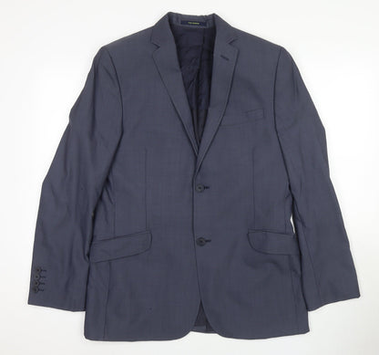 Mens UK Size 40 Ted Baker Regular Blue Suit Jacket