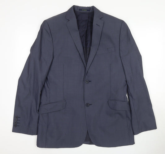 Mens UK Size 40 Ted Baker Regular Blue Suit Jacket