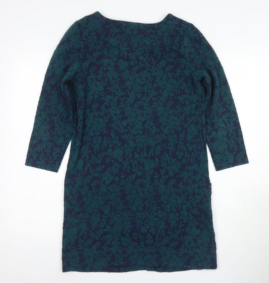 Joules Women's Blue Shift Dress Size 6 with Floral Pattern