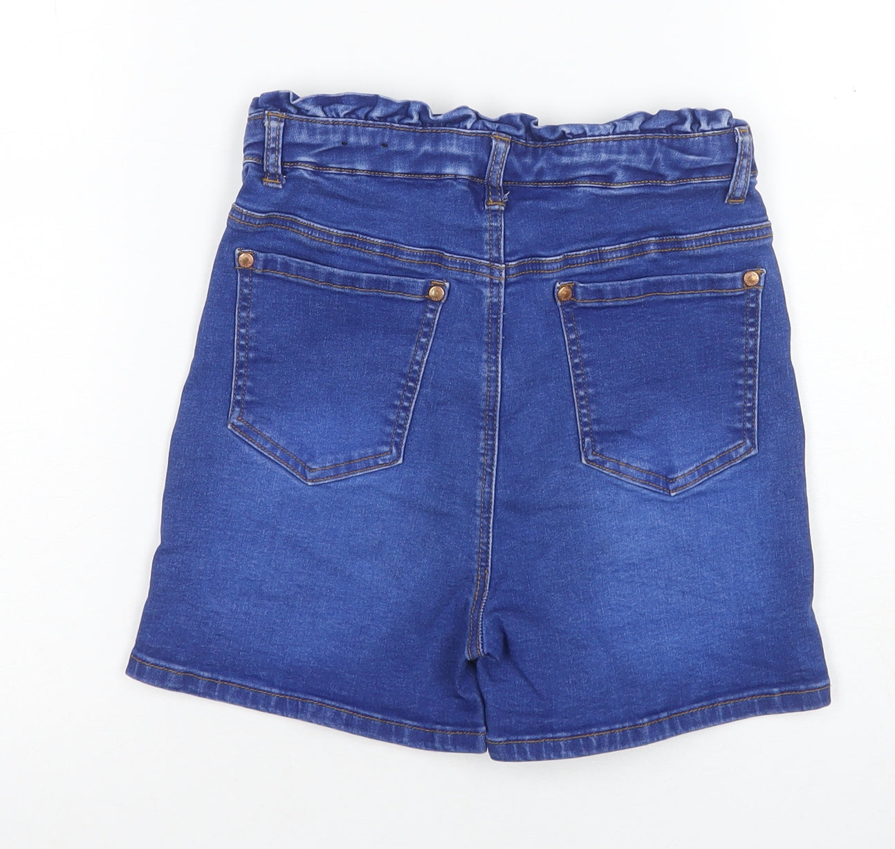 Firetrap Girls Blue Paperbag Denim Shorts 13 Years