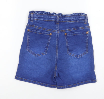 Firetrap Girls Blue Paperbag Denim Shorts 13 Years