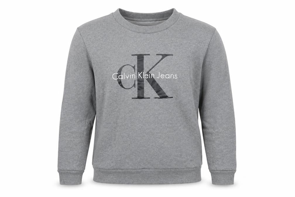 Mens UK Size S Calvin Klein Jeans Grey Pullover Sweatshirt