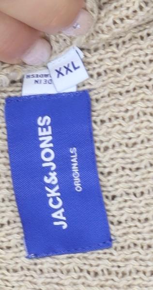 Jack & Jones Men's Beige 2XL Crew Neck Pullover Jumper